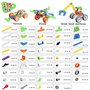 Blocs de Construction 175 pièces 11-en-1 ,Jeux pour garçons et Filles-l'Apprentissage la Construction Jouets Créatif, interactif
