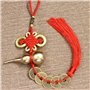YANGWEN 2 Pièces WU Lou Gourd Feng Shui pièces Chinoises de la Chance pièces de Feng Shui Nœud Chinois et Monnaie Porte-Bonheur 
