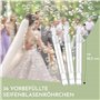 Nordstern Lot de 36 bulles de savon pour couple de mariés - Liquide avec poignée de couple de mariés - Comme cadeau d'invité et 