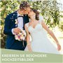 Nordstern Lot de 36 bulles de savon pour couple de mariés - Liquide avec poignée de couple de mariés - Comme cadeau d'invité et 