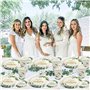24 Invités Vaisselle de Fête Anniversaire Vert Sauge,Vert Assiettes Jetable D'anniversaire 120 Pcs,Vert Baby Shower Décoration V