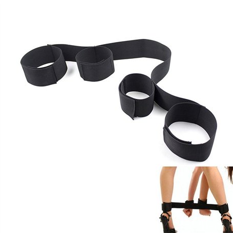 Ensemble de Menottes Bandage Sexy Adulte Jeu Jouets Sexuels Bracelet Menottes Chevilles Collier Tour de Cou SM Jouet érotique Se