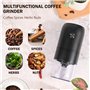 Weinsamkeit Moulin à Café Electrique, USB Rechargeable Moulin a Cafe avec Meule en Céramique et Brosse Coffee Grinder Rugosité R