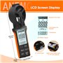 Anémomètre Numérique portable HVAC testeur de vitesse du vent mesure la vitesse du vent m/s, km/h, mph, nœuds température ℃/℉ su
