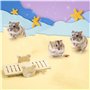 Zwenjuan Jouets pour Hamster,Jouet Pont à Bascule en Bois,Jouets molaires Jouet de Hamster Accessoire,Jouets Cochon d'Inde à mâc