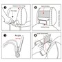 TFY Support pour Appuie-tête avec Attache à Angle Ajustable pour Lecteur DVD Portable à Écran Pivotant, Noir