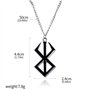 ZoCKZ Lot de 2 colliers avec pendentif symbole berserk du guerrier fou de la mythologie viking nordique - Bijoux tendance - Noir