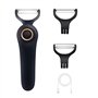 Fitdays Éplucheur Électrique Orbital Sans Fil | 3 Lames Inox Multifonctions (Pommes/Carottes) | Type-C Rechargeable & Léger | Sé
