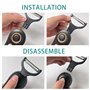 Fitdays Éplucheur Électrique Orbital Sans Fil | 3 Lames Inox Multifonctions (Pommes/Carottes) | Type-C Rechargeable & Léger | Sé