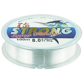 0.5mm/100m Fil de Pêche Monofilament en Nylon Transparent