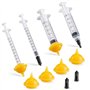 betevie Lot de 6 mini seringues à tétons pour animaux domestiques et animaux sauvages