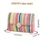 FFWTPY Sac a Main Femme Elégant Sacs à Bandoulière Tissés Pochette en Paille Soirée Embrayage Décontractée Bohème avec Chaîne Mé