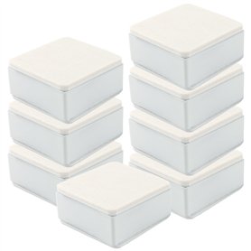 UNGFEI Lot de 8 rehausseurs de meubles carrés blancs de 3 cm