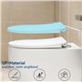 HOROW WC suspendu en céramique avec revêtement nano, WC mural en céramique blanc, cuvette de WC compacte avec siège automatique 