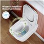 WC suspendu sans bord avec abattant de WC avec système d'abaissement automatique en céramique - WC avec chasse Superspin monotro