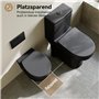 WC suspendu sans bord - Cuvette WC et siège de toilette avec système d'abaissement automatique - Cuvette murale Superspin monotr