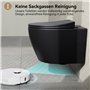 WC suspendu sans bord - Cuvette WC et siège de toilette avec système d'abaissement automatique - Cuvette murale Superspin monotr