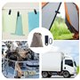 JRSHIRLEYLTD Lot de 4 sacs lestés portables avec 6 mousquetons et 6 clips - Sac à cordon en polyester pour rideaux d'extérieur e