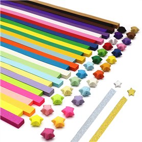 Lot de 1030 feuilles origami étoile unie