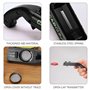 TIANNAIT 1 x pistolet décapsuleur de bière avec mini tire-bouchon en métal noir en forme de pistolet avec fonction de lancement 