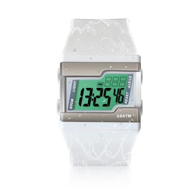Montre Sport Femme Etanche 100 Mètres Montre Bracelet Digitale pour Plongée et Piscine avec Chronomètre au Tour