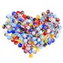 Sumind 200 Pièces 6 mm Millefiori Perles Rondes en Verre avec Une Seule Fleur pour la Fabrication de Bijoux Fournitures de Brode