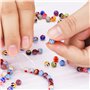 Sumind 200 Pièces 6 mm Millefiori Perles Rondes en Verre avec Une Seule Fleur pour la Fabrication de Bijoux Fournitures de Brode