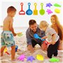 TAFACE 8 Pièces Jouets De Plage pour Enfants, Jouets De Bac À Sable, Écran De Maille De Sable, Moule Océanique, Moule De Sable A