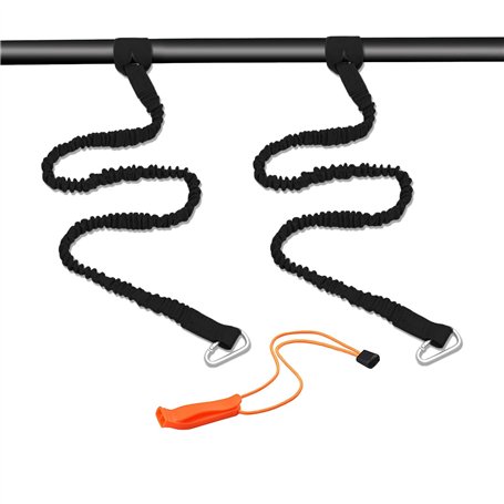 ATBUSS Lot de 2 cordes de pagaie de kayak noires