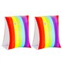 1 paire de bracelets de natation gonflables arc-en-ciel pour enfants de 3 à 8 ans - Équipement de sécurité - Aide à la natation