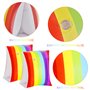 1 paire de bracelets de natation gonflables arc-en-ciel pour enfants de 3 à 8 ans - Équipement de sécurité - Aide à la natation 