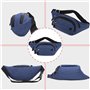 1 sac banane décontracté, grande capacité, sac banane étanche pour navetteurs, sac de course, sac de poitrine messenger réglable