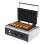 1500W Acier Inoxydable Électrique Gaufrier Commercial Hot Dog Gaufrier Plaque Antiadhésive Bâton De Chien De Maïs Bâtons De Gauf