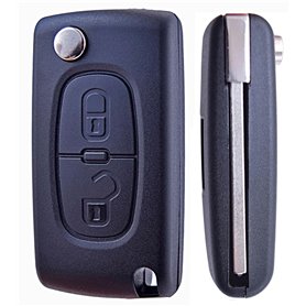 ANGOFIZ Coque Clé Pliable 2 Boutons CE0523 Lame VA2 Compatible avec Peugeot 207 307 307S 308 407 408 3 607 807 2BT 3008 5008 Par