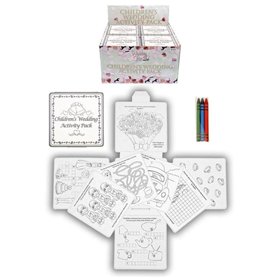 Kit de 4 activités pour enfants pendant les mariages: Crayons