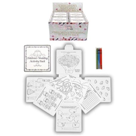 Kit de 4 activités pour enfants pendant les mariages: Crayons