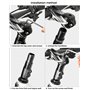 QWORK® Rehausse Potence de Guidon, Rallonge Potence Velo en Alliage d'Aluminium pour 28,6mm Fourche Potence VTT, 124mm Noir