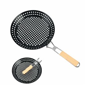 Eidoct Poêle à barbecue pliable avec trous de 30
