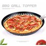 Eidoct Poêle à barbecue pliable avec trous de 30,5 cm – Poêle à griller antiadhésive avec poignée pliable en bois – Batterie de 