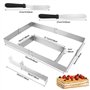 Moule Rectangulaire Patisserie avec 2 Spatule