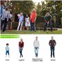 VANCHEMO Jeu de croquet - Jeu de croquet - Jeu de croquet - Jeu de jardin en bois - Jouet d'extérieur pour 4 joueurs - Avec piqu