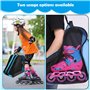 Sac de Patinage à roulettes 40x38x28cm, Sac Roller Sac pour Patins à Glace Skate Bag, Sac à Patins à roulettes avec Sangle Régla