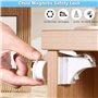 TOSAVGA Securite Placard Enfant - 12 Serrures + 3 Clés, Bloc Porte Securite Bebe, Serrure Invisible pour Armoire et Tiroirs, blo