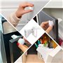 TOSAVGA Securite Placard Enfant - 12 Serrures + 3 Clés, Bloc Porte Securite Bebe, Serrure Invisible pour Armoire et Tiroirs, blo