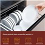 WishDeco Lot de 3 Assiettes à pâtes, Assiettes Creuses en Porcelaine 650ml/22 oz, Bols à Pâtes Blanches, Saladier Ceramique, Ass
