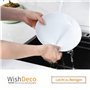WishDeco Lot de 3 Assiettes à pâtes, Assiettes Creuses en Porcelaine 650ml/22 oz, Bols à Pâtes Blanches, Saladier Ceramique, Ass