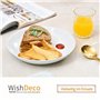 WishDeco Lot de 3 Assiettes à pâtes, Assiettes Creuses en Porcelaine 650ml/22 oz, Bols à Pâtes Blanches, Saladier Ceramique, Ass