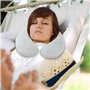 SLAXJNE Lot De 4 Oreillers Gonflables pour Le Cou, Oreiller De Voyage Gonflable, Oreiller D'Extérieur Pliable, Oreiller en Forme