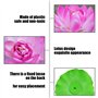 Lot de 8 fleurs de lotus artificielles - Décoration de piscine - Fleurs de lotus artificielles - Décoration de bassin en plein a