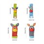 Bébé Poignet et Chaussettes Hochet, 4 PCS Chaussettes Hochet Pied Finder Jouets et Poignet de Bell Strap Motif Animal Mignon Jou
